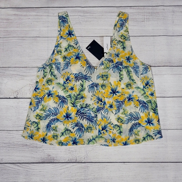 Aritzia Wilfred Free Kempner Lightweight Tie Back Flyaway Tank Top Tropical Sm - Picture 6 of 11